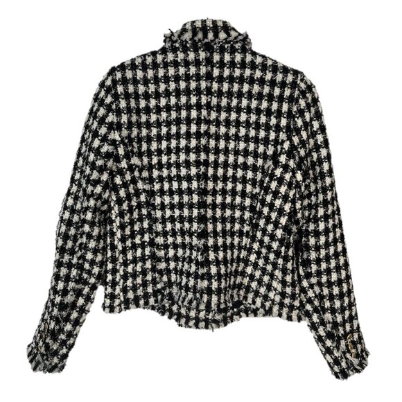 House of Harlow 1960 Tweed Cropped Blazer Jacket Size Medium - Picture 2 of 5
